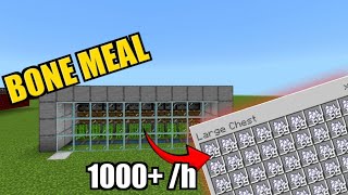 SIMPLE 121 BONEMEAL FARM TUTORIAL in Minecraft Bedrock MCPEXboxPS4SwitchPC [upl. by Court746]