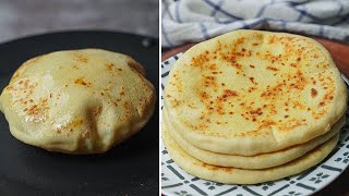 Cheese Naan Rooti  No Yeast Soft Cheese Naan Recipe [upl. by Ramona191]