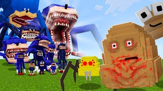 POU vs Shin sonic FINAL FORM  Minecraft PE [upl. by Trillby]