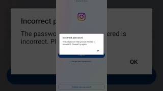 how to fix incorrect password Instagram  incorrect password Instagram problem fix 2024 [upl. by Asnarepse162]