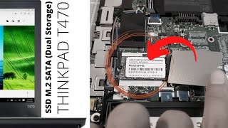 Pasang SSD M2 Sata Lenovo Thinkpad T470  Gunakan Slot WWan Card [upl. by Hillell]