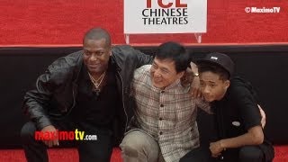 Jaden Smith Jackie Chan amp Chris Tucker Reunite at Jackies Handprint amp Footprint Ceremony [upl. by Remy]