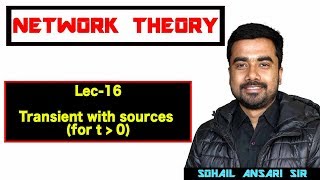 Lec16 TRANSIENT with Sources for t greater than 0 [upl. by Yaeger]