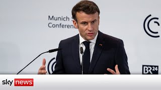 French President Emmanuel Macron speaks at Munich Security Conference [upl. by Perron]