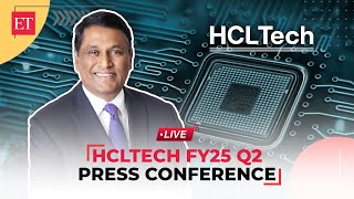 HCL Tech FY25 Q2 Results Net profit rises 1051 YOY to Rs 4235 crore Management Press Conference [upl. by Gnilhsa]