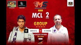 LIVE  MCL SEASON 2  MATCH NO 9  HIT SPARTANS VS WARMUP CC  AR PRODUCTION [upl. by Eneri80]