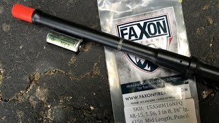 Faxon 16quot Pencil Barrel  First Impressions and Weight [upl. by Enaamuj]