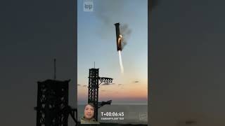 SpaceX starship rocket sticks historic landing spacex rocket nasa space shorts starship [upl. by Wildon]