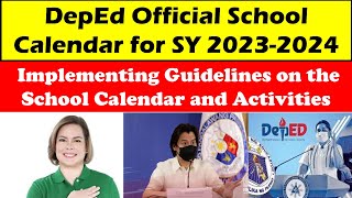 Latest UPDATE DepEd Official School Calendar for School Year 20232024wildtvoreg [upl. by Nylzaj]