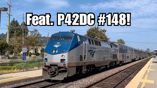 P42 leads Amtrak Pacific Surfliner 982024 [upl. by Yleen]