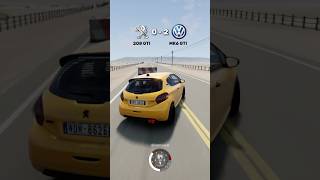 Volkswagen Golf 6 GTI Versus Peugeot 208 GTI beamngdrive beamng car gaming video [upl. by Ettenhoj]