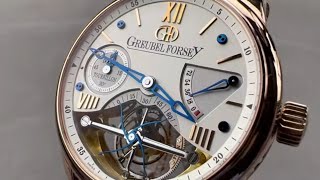 Greubel Forsey Double Tourbillon 30 Degree Vision Greubel Forsey Watch Review [upl. by Illil304]