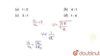 v1 and v2 are the velocities of sound at the same temperature in two monoatomic [upl. by Vivienne]