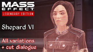 Mass Effect 3  Shepard VI on the Citadel  All variations  cut lines [upl. by Melony802]