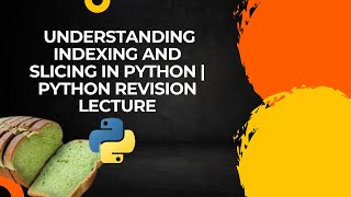 Understanding Indexing and Slicing in Python  Python Revision Lecture [upl. by Oelak]