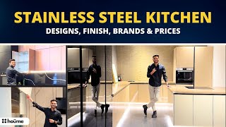 Stainless Steel Kitchen 2024 Pros amp Cons Price Brands I Modular Kitchen I luxury kitchen design [upl. by Eiramana]