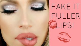 Fake it FULLER LIPS  Overlining lips tutorial [upl. by Sumaes358]