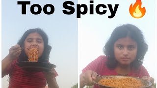 Nepali Spicy Ramen noodles mukbang [upl. by Netsrejk]