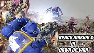 Ultramarines vs Tyranids  Unification Mod Survival Warhammer 40K Dawn of War Soulstorm [upl. by Yeaton]