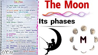 The Moon  Its Phases  World Geography  Handwritten Notes  Lec13  An Aspirant [upl. by Falcone443]