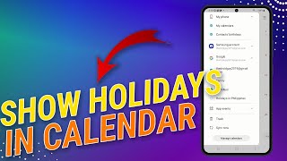 How To Show or Hide Holidays On Calendar on Samsung Galaxy [upl. by Noe891]