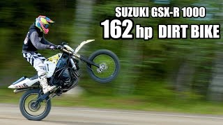 SUZUKI GSXR Dirt Bike 1000cc  OFF ROAD test ride [upl. by Teevens484]