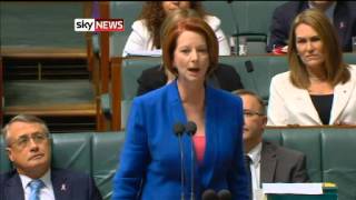 Julia Gillard Accuses Tony Abbott Of Sexism [upl. by Oicnoel]