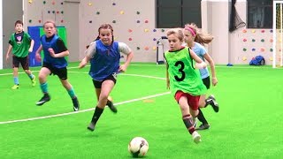 Kids Soccer Drills Training and Scrimmage [upl. by Aehsa]