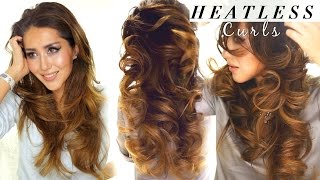 2 ★ LAZY HEATLESS CURLS  Overnight Waves HAIRSTYLES  HACKS [upl. by Nimsay]