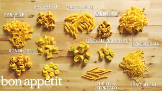 How to Make 29 Handmade Pasta Shapes With 4 Types of Dough  Handcrafted  Bon Appétit [upl. by Margarette]