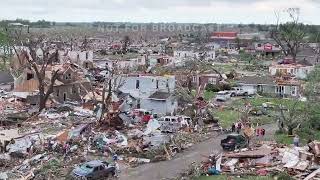 5212024 Greenfield IA Horrific tornado damage rips town in half dronemp4 [upl. by Macintyre]