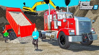 OUR quotQUARRYquot BIGGEST DECISION YET NEW 400000 DUMP TRUCK ON FLAT SURVIVAL  Farming Simulator [upl. by Eloccin]