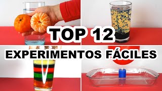 12 EXPERIMENTOS FÁCILES Y SENCILLOS PARA HACER EN CASA [upl. by Anneliese]