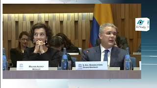 Iván Duque dice en París “Economía Naranja tiene 7 principios como los 7 Enanitos” [upl. by Vivyanne181]