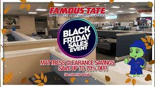 Famous Tate  Mattress  Black Friday Savings Event [upl. by Floridia74]