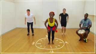 Fiveish Minute Dance Lesson  African Dance Lesson 3 Dancing on the Clock [upl. by Sollie]