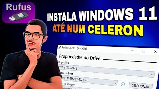 COMO INSTALAR O WINDOWS 11 EM PC VELHO RUFUS [upl. by Adabel]