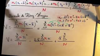 1ère  Statistiques à 1 variable  2  Formule de KönigHuygens fréquences [upl. by Macintosh]