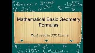 Mathematical Basic Geometry Formula [upl. by Adair967]