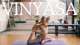 Intermediate Vinyasa Yoga  Strong amp Flexible Practice  Hip Stretch amp Strength [upl. by Arytas]