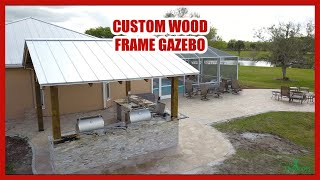 WOOD FRAME GAZEBO TIME LAPSE [upl. by Dnalsor]