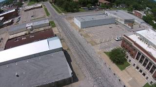 Drone Flight over Downtown Coffeyville Kansas [upl. by Lalittah]