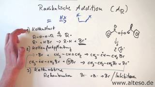 Die Radikalische Addition Reaktionsmechanismen Organik [upl. by Tristis]