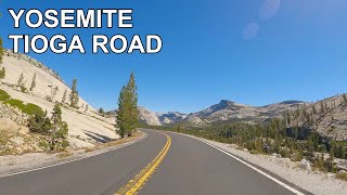 Tioga Road Yosemite National Park 4K scenic drive  California [upl. by Elleinnad]