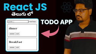 React ToDo app in Telugu  Create Todo App in Reactjs in 20mins  Developed By Hari [upl. by Brenza740]