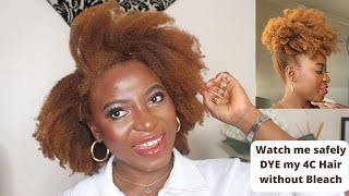 How I Safely Colour my 4C Natural Hair without Bleach  Creme of Nature Honey Blonde  Kenny Olapade [upl. by Louls]