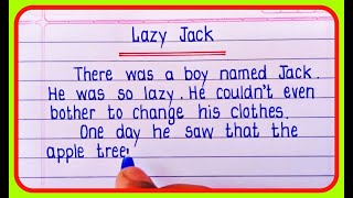 Jack Story Writing In English  Short Story  One Page English writing  Moral StoriesHandwriting [upl. by Susannah]