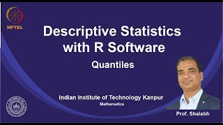 noc19ma14 Lecture 16Central Tendency of data  Quantiles [upl. by Gothard]