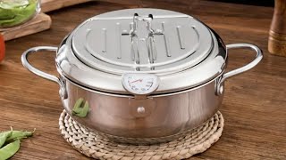 Unboxing The Janpanese Deep Fryer Pot With Thermometer [upl. by Hgielsa]