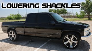 DROP SHACKLES INSTALL 8898 OBS CHEVY [upl. by Aldwin]